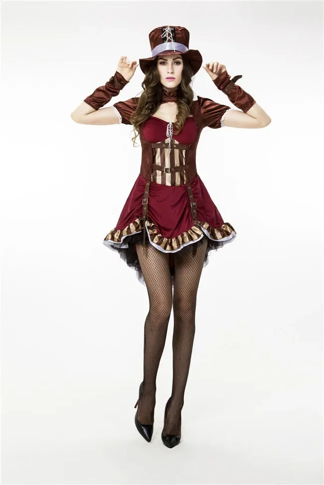 Deluxe Women's Steampunk Costume-Size Medium